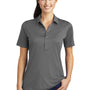 Sport-Tek Womens Moisture Wicking Short Sleeve Polo Shirt - Dark Smoke Grey