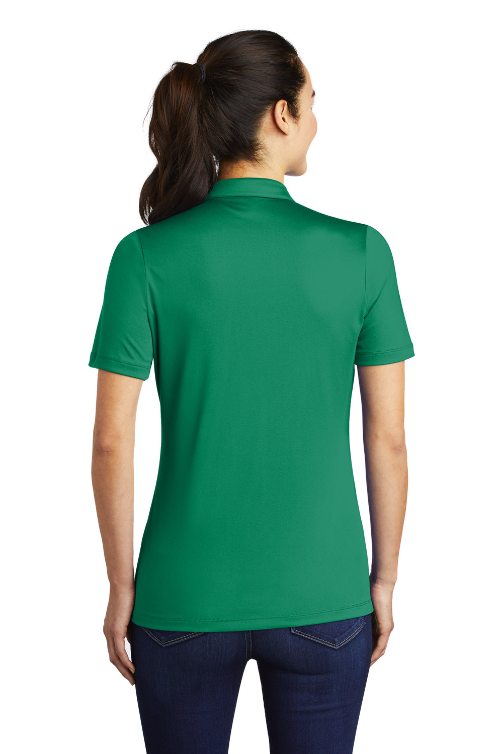 Sport-Tek Womens Short Sleeve Polo Shirt Kelly Green Side