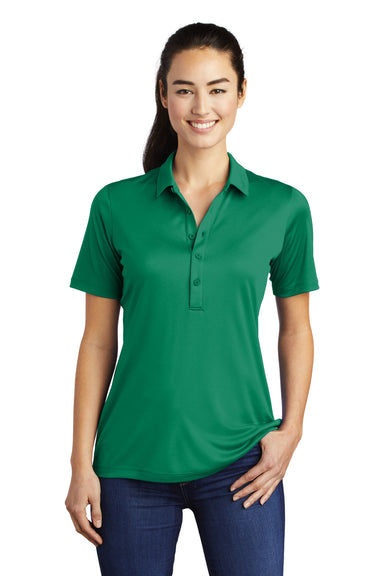 Sport-Tek Womens Short Sleeve Polo Shirt Kelly Green Front