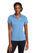 Sport-Tek Womens Strive Short Sleeve Polo Shirt Carolina Blue Front