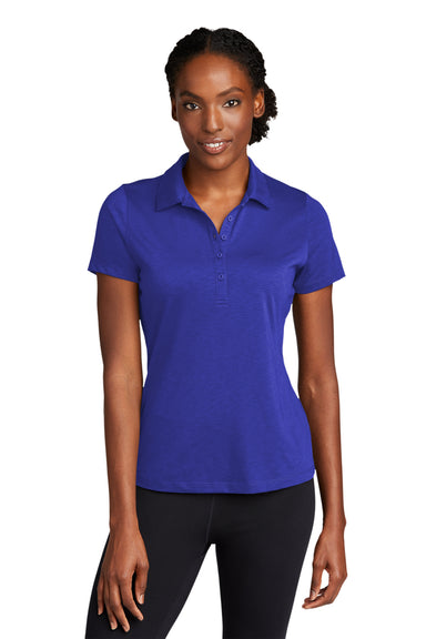 Sport-Tek Womens Strive Short Sleeve Polo Shirt True Royal Blue Front