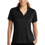 Sport-Tek Womens Sideline Moisture Wicking Short Sleeve Polo Shirt - Black