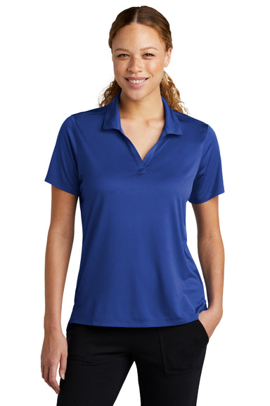 Sport-Tek Womens Sideline Short Sleeve Polo Shirt True Royal Blue Front