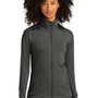 Sport-Tek Womens Flex Fleece Moisture Wicking Full Zip Sweatshirt - Heather Dark Grey
