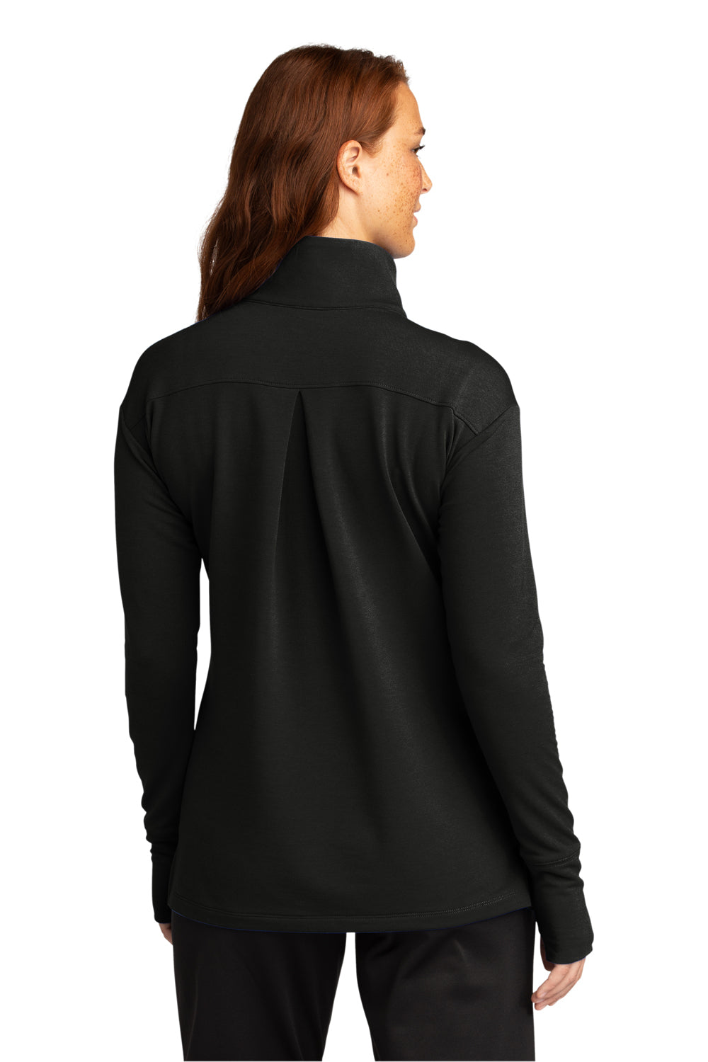 Sport-Tek Womens Flex Fleece 1/4 Zip Sweatshirt Black Side