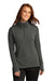 Sport-Tek Womens Flex Fleece 1/4 Zip Sweatshirt Heather Dark Grey Front