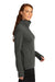 Sport-Tek Womens Flex Fleece 1/4 Zip Sweatshirt Heather Dark Grey Side