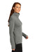 Sport-Tek Womens Flex Fleece 1/4 Zip Sweatshirt Heather Light Grey Side