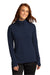 Sport-Tek Womens Flex Fleece 1/4 Zip Sweatshirt True Navy Blue Front