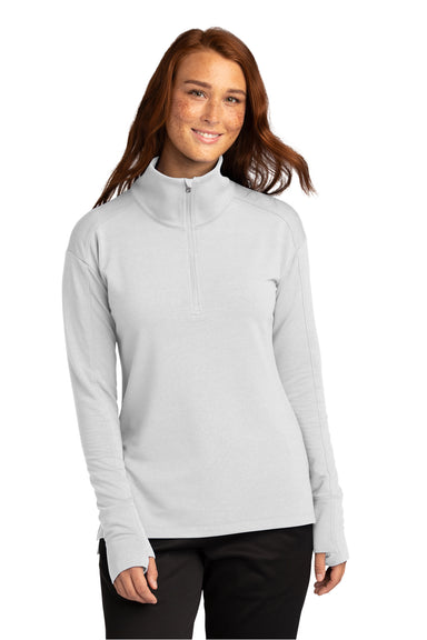 Sport-Tek Womens Flex Fleece 1/4 Zip Sweatshirt White Front