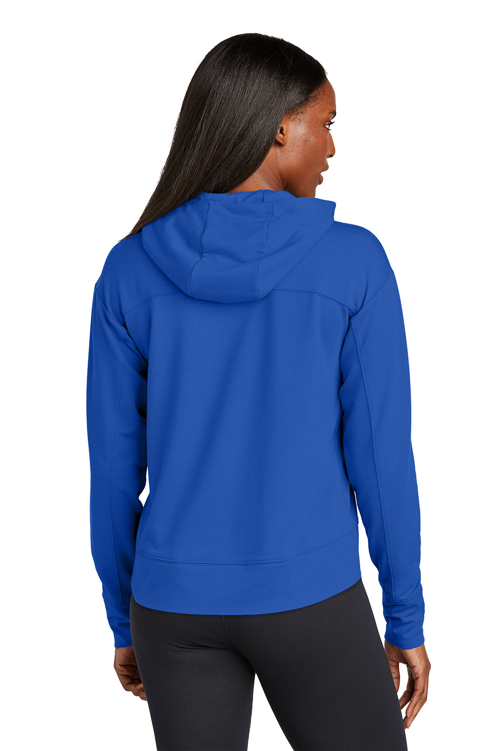 Sport-Tek LST562 Womens Sport-Wick Flex Fleece Hooded Sweatshirt Hoodie True Royal Blue Back