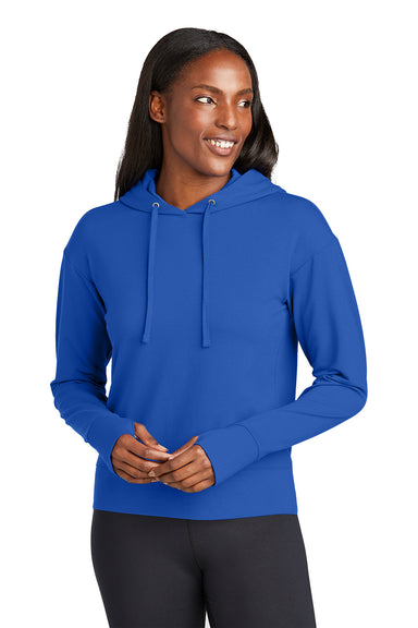 Sport-Tek LST562 Womens Sport-Wick Flex Fleece Hooded Sweatshirt Hoodie True Royal Blue Front