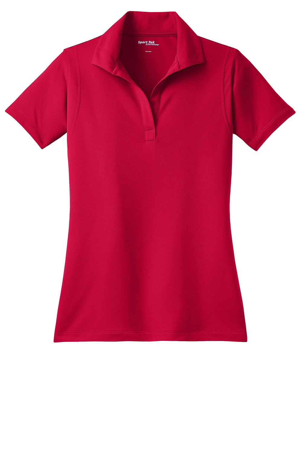 Sport-Tek LST650 Womens Sport-Wick Moisture Wicking Short Sleeve Polo Shirt Deep Red Flat Front