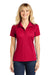Sport-Tek LST650 Womens Sport-Wick Moisture Wicking Short Sleeve Polo Shirt Deep Red Front