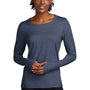 Sport-Tek Womens Exchange 1.5 Long Sleeve Crewneck T-Shirt - Heather Dark Denim Blue