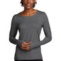 Sport-Tek Womens Exchange 1.5 Long Sleeve Crewneck T-Shirt - Heather Graphite Grey
