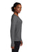 Sport-Tek Womens Exchange 1.5 Long Sleeve Crewneck T-Shirt Heather Graphite Grey Side