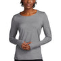 Sport-Tek Womens Exchange 1.5 Long Sleeve Crewneck T-Shirt - Heather Grey