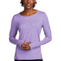 Sport-Tek Womens Exchange 1.5 Long Sleeve Crewneck T-Shirt - Heather Hyacinth Purple