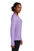 Sport-Tek Womens Exchange 1.5 Long Sleeve Crewneck T-Shirt Heather Hyacinth Purple Side