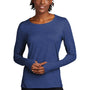 Sport-Tek Womens Exchange 1.5 Long Sleeve Crewneck T-Shirt - Heather True Royal Blue