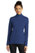 Sport-Tek Womens Exchange 1.5 Long Sleeve 1/4 Zip T-Shirt Heather True Royal Blue Front