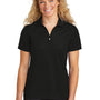 Sport-Tek Womens Moisture Wicking Micropique Short Sleeve Polo Shirt - Black - NEW