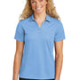 Sport-Tek Womens Moisture Wicking Micropique Short Sleeve Polo Shirt - Carolina Blue