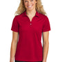 Sport-Tek Womens Moisture Wicking Micropique Short Sleeve Polo Shirt - Deep Red - NEW