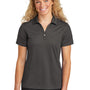 Sport-Tek Womens Moisture Wicking Micropique Short Sleeve Polo Shirt - Graphite Grey