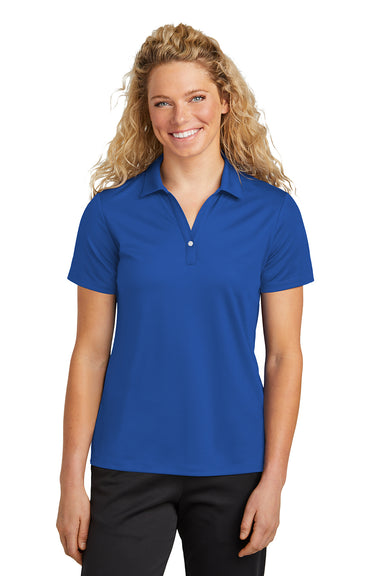 Sport-Tek LST740 Womens UV Micropique Short Sleeve Polo Shirt True Royal Blue Front
