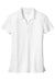Sport-Tek LST740 Womens UV Micropique Short Sleeve Polo Shirt White Flat Front