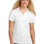 Sport-Tek Womens Moisture Wicking Micropique Short Sleeve Polo Shirt - White