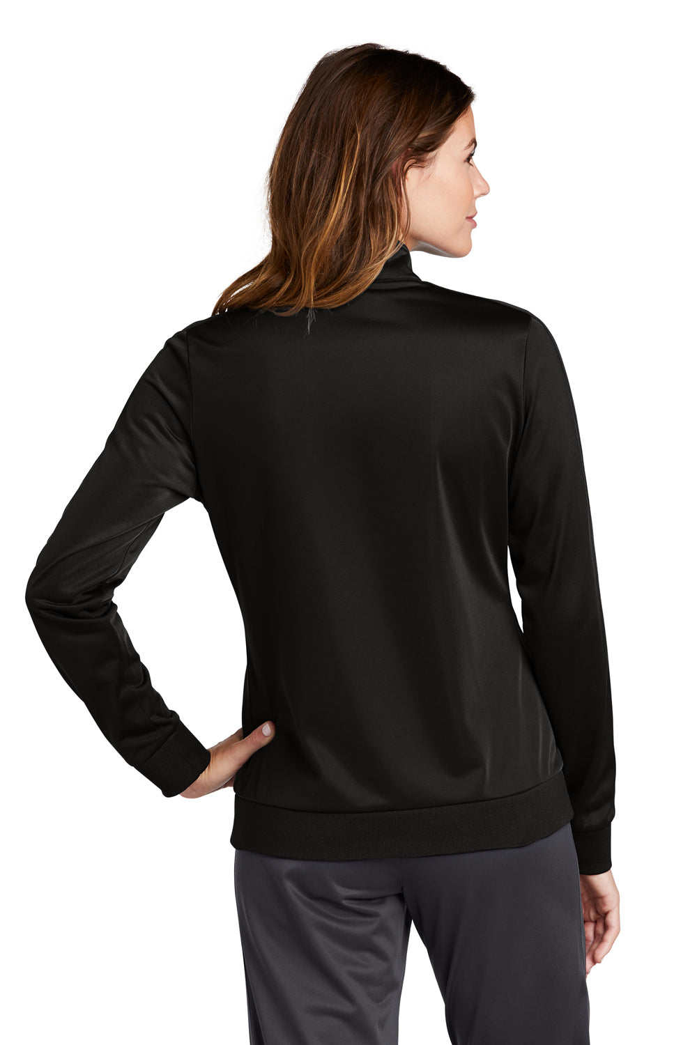 Sport-Tek Womens Full Zip Track Jacket Black Side