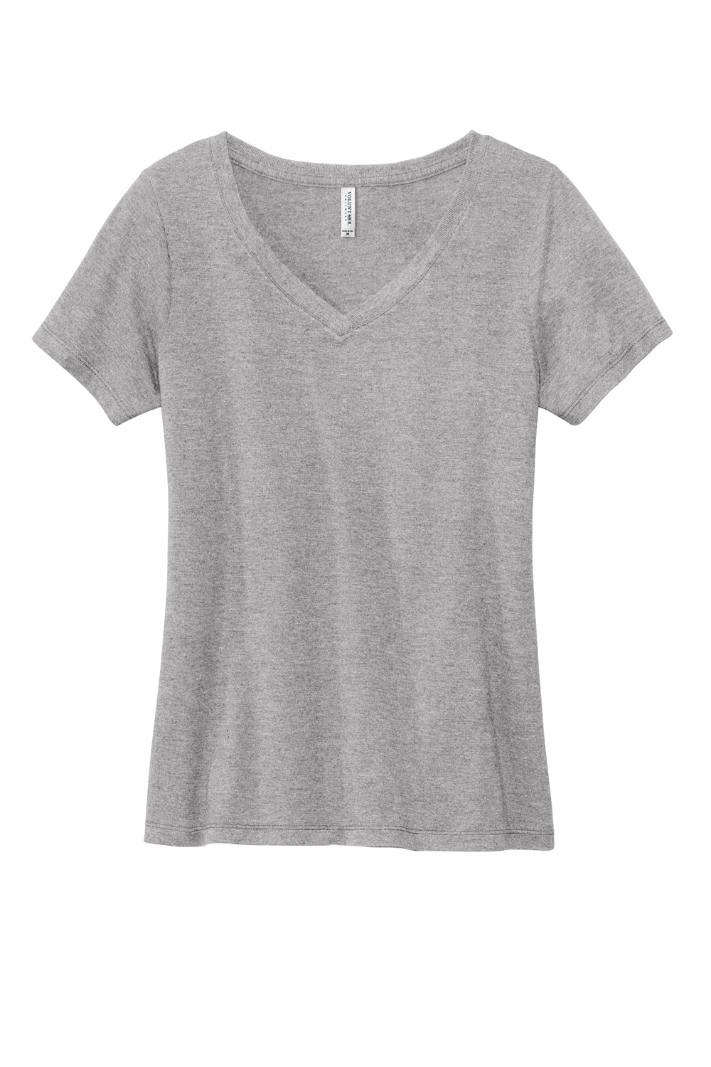 Volunteer Knitwear LVL45V USA Made Daily Short Sleeve V-Neck T-Shirt Heather Grey Flat Front