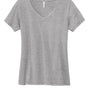 Volunteer Knitwear Womens USA Made Daily Short Sleeve V-Neck T-Shirt - Heather Grey