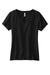 Volunteer Knitwear LVL45V USA Made Daily Short Sleeve V-Neck T-Shirt Deep Black Flat Front