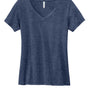 Volunteer Knitwear Womens USA Made Daily Short Sleeve V-Neck T-Shirt - Heather Navy Blue