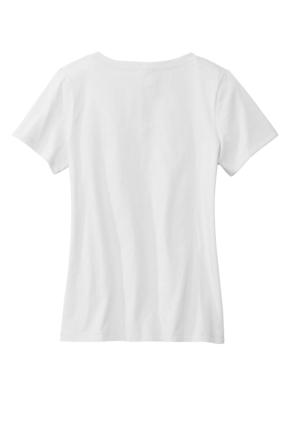 Volunteer Knitwear LVL45V USA Made Daily Short Sleeve V-Neck T-Shirt White Flat Back