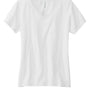 Volunteer Knitwear Womens USA Made Daily Short Sleeve V-Neck T-Shirt - White
