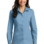 Port Authority Womens Carefree Stain Resistant Long Sleeve Button Down Shirt - Carolina Blue