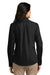 Port Authority LW100 Womens Carefree Stain Resistant Long Sleeve Button Down Shirt Deep Black Back