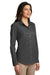 Port Authority LW100 Womens Carefree Stain Resistant Long Sleeve Button Down Shirt Graphite Grey 3Q