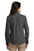 Port Authority LW100 Womens Carefree Stain Resistant Long Sleeve Button Down Shirt Graphite Grey Back