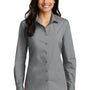 Port Authority Womens Carefree Stain Resistant Long Sleeve Button Down Shirt - Gusty Grey