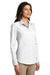 Port Authority LW100 Womens Carefree Stain Resistant Long Sleeve Button Down Shirt White 3Q