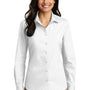 Port Authority Womens Carefree Stain Resistant Long Sleeve Button Down Shirt - White