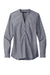 Port Authority LW382 Chambray Easy Care Long Sleeve Button Down Shirt Estate Blue Flat Front