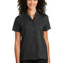 Port Authority Womens Performance Moisture Wicking Short Sleeve Button Down Camp Shirt - Black