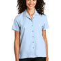 Port Authority Womens Performance Moisture Wicking Short Sleeve Button Down Camp Shirt - Cloud Blue